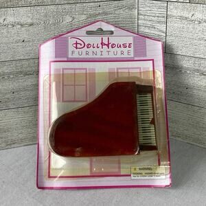 Vintage Greenbrier International Mini Doll House Wooden Grand Piano NIP